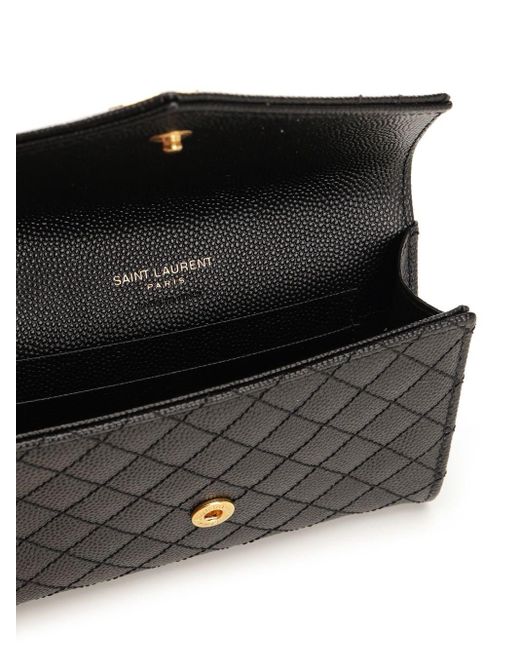 Saint Laurent Black Cassandre Wallets