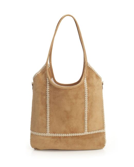 Miu Miu Natural "ivy" Bag In Suede