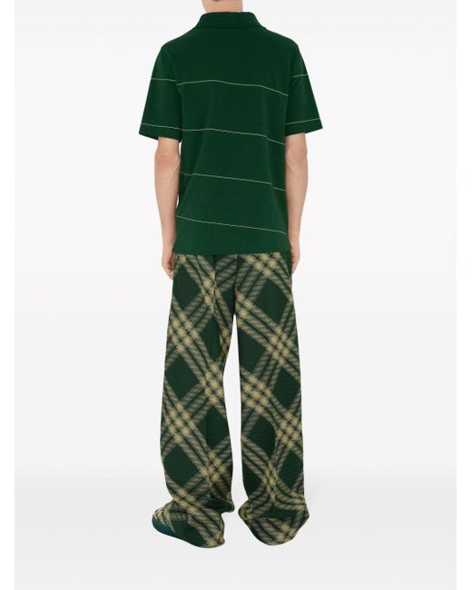 Burberry Green Ivy Pique Polo Shirt for men
