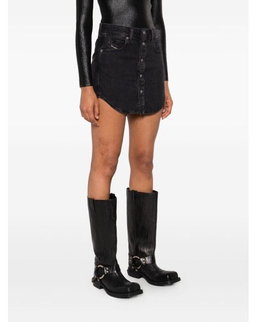 DIESEL Black De-ard Miniskirt