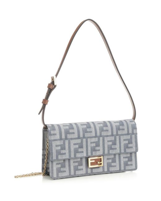Fendi Metallic "baguette" Wallet On Chain