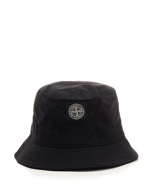 Stone Island Black Bucket Hat