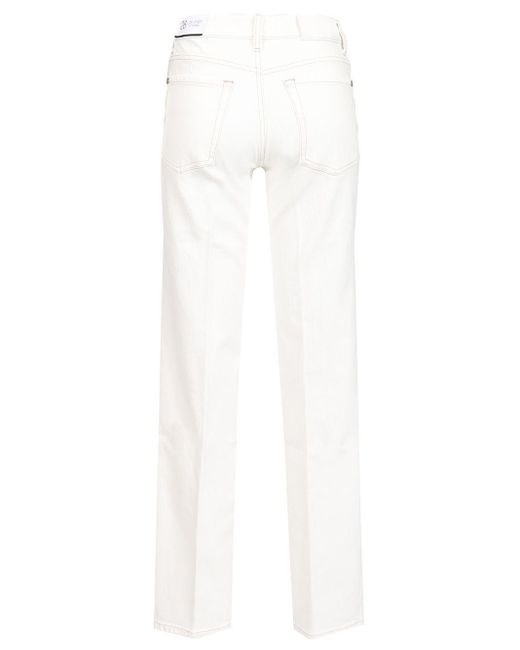 7 For All Mankind White Calie Jeans