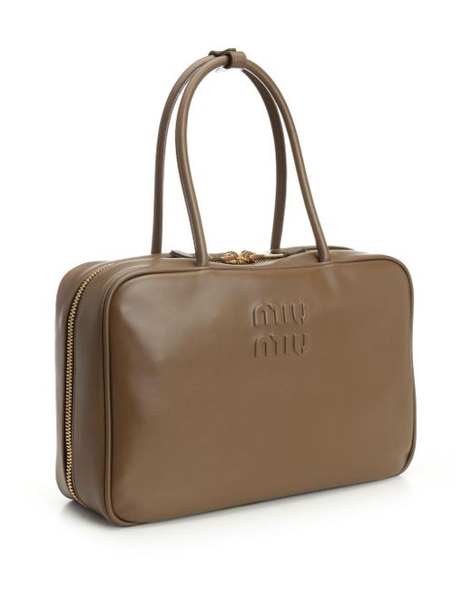 Miu Miu Brown Tundra-colored "beau" Bag