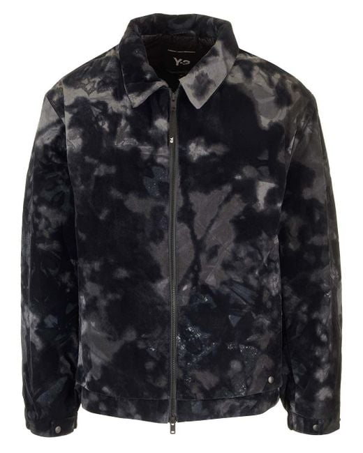 Y-3 Black And Camouflage Jacket Duvets And Padded Items for men