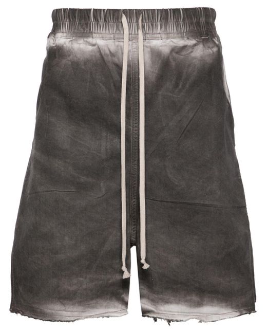 Rick Owens Gray Long Boxer Shorts for men