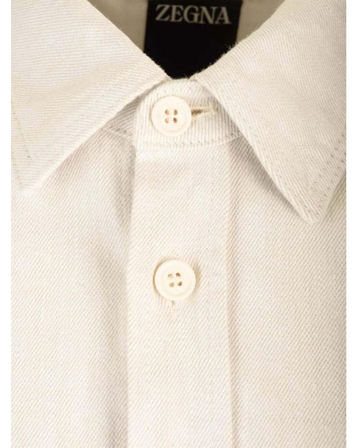 Zegna Natural Cotton Overshirt for men