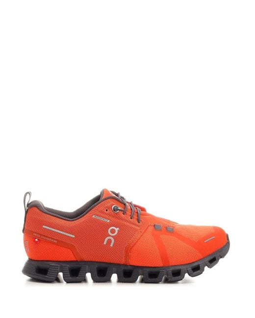 On Running Red Orange "cloud 5" Sneakers