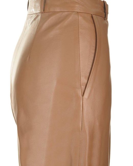Loulou Studio Brown Nappa Leather "noro" Trousers