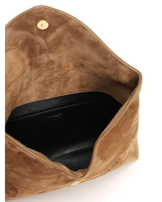 Saint Laurent Brown Large "envelope Cassandre" Clutch