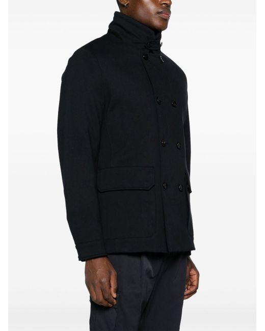 Moorer Black "bas" Double-breasted Jacket for men