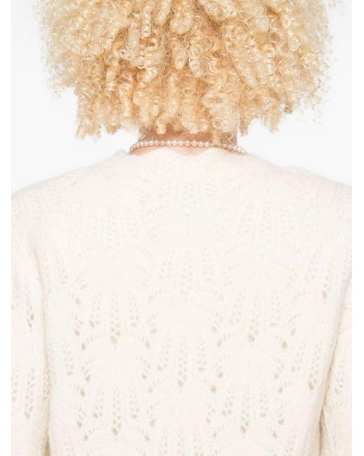Isabel Marant Natural Maxine Openwork Cardigan