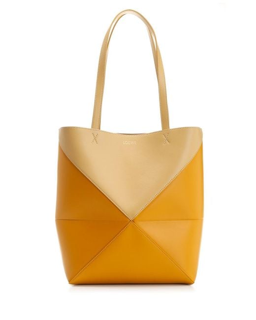 Loewe Orange "puzzle Fold Tote" Bag