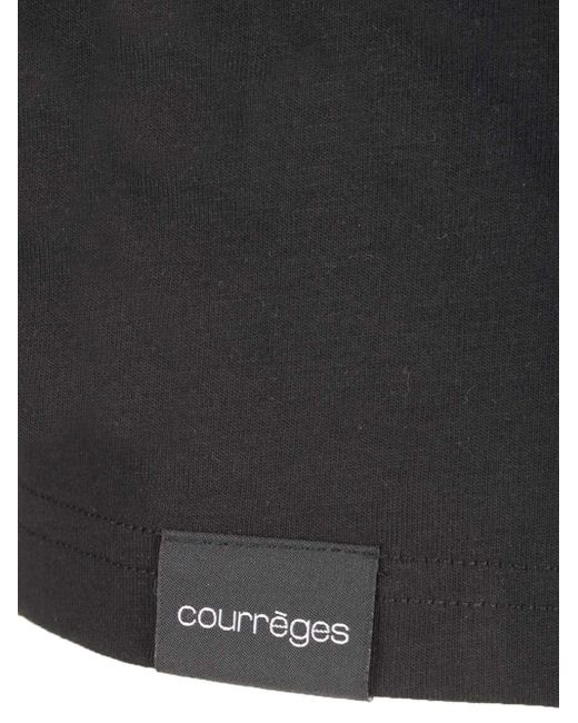Courreges Ac Straight Printed T-shirt Men Black In Cotton