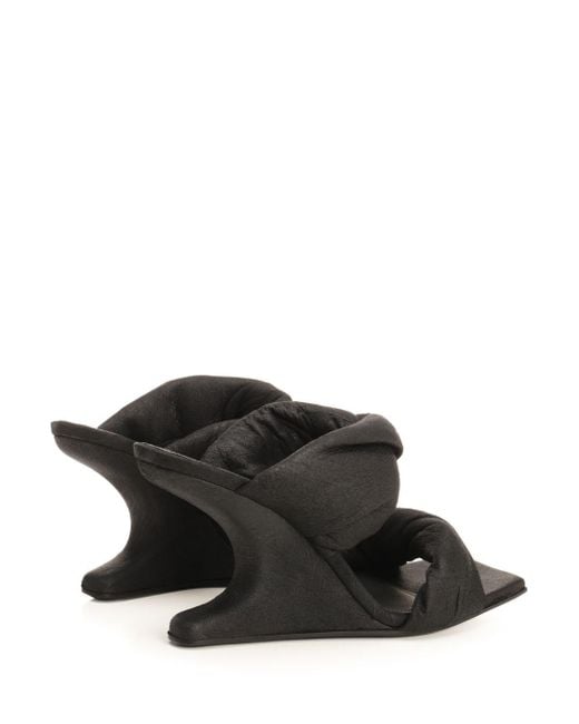 サンダル・ミュール RICK OWENS TWISTED CANTILEVER SANDALS 8 Rick Owens Women's' Cantilever 8 Twisted Sandals in Black