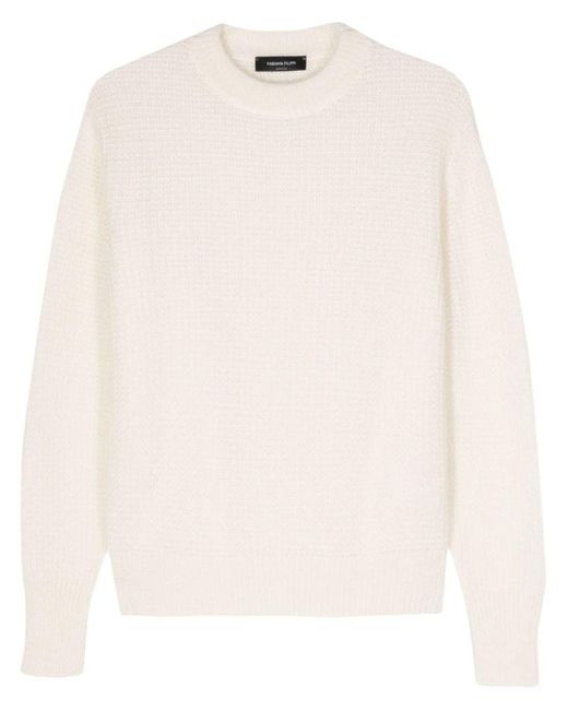 Fabiana Filippi White Textured Wool Sweater