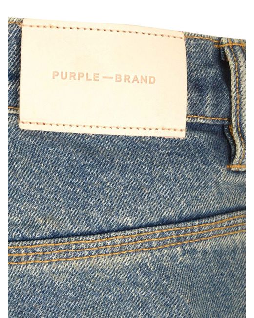 Purple Blue Distressed Style Jeans for men
