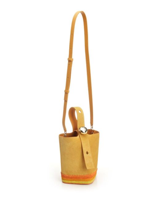 Loewe Metallic Bucket Bag Pebble Mini