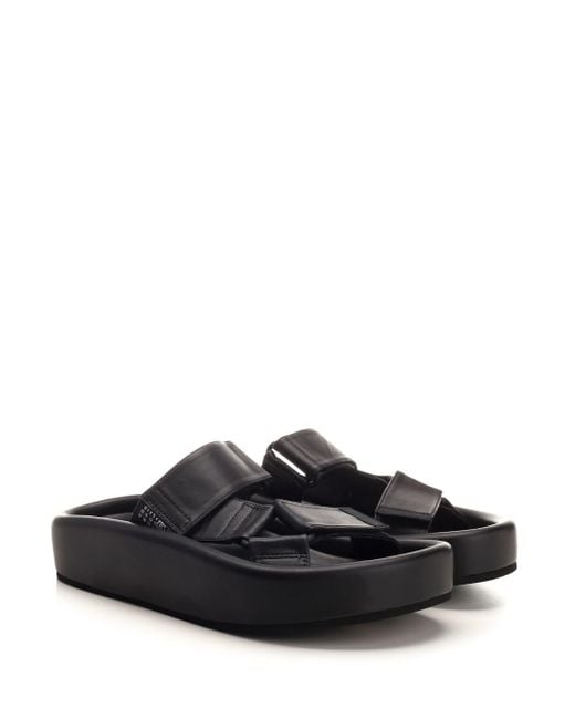 MM6 by Maison Martin Margiela Black "slip-on With Platform" Sandals