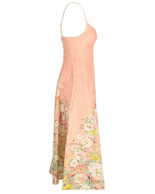 Zimmermann Multicolor Printed Linen Dress