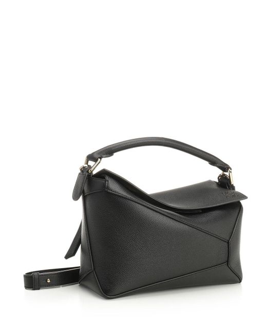 Loewe Black Puzzle Edge Handbags