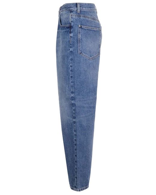Givenchy Blue Five Pocket Wide Leg Jeans for men