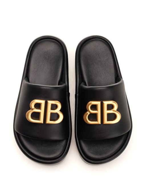 Balenciaga Black "rise" Flatform Sandals