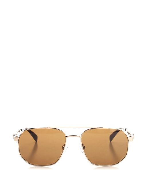 Alexander McQueen Natural Sunglasses With Orange Lenses