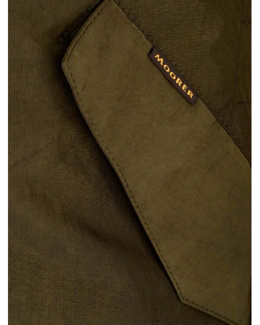 Moorer Green Long Parka Coat for men