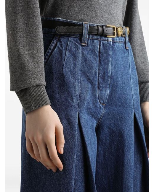 Dolce & Gabbana Blue Pantalone Gamba Ampia