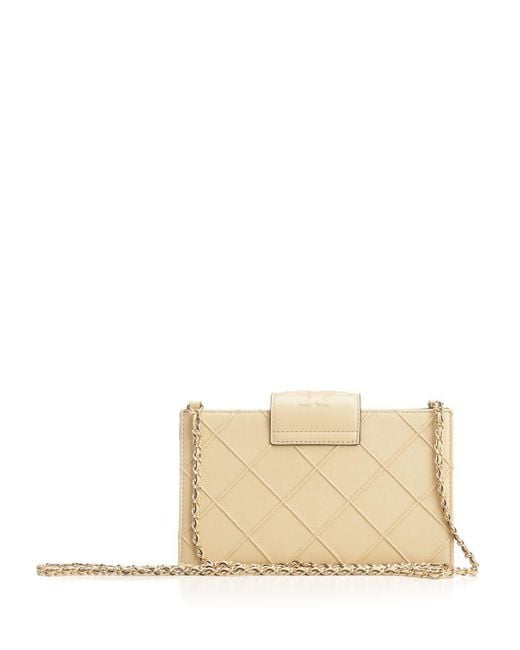 Tory Burch Natural "fleming" Chain Wallet