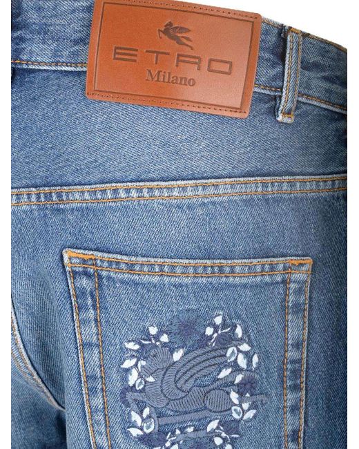 Etro Blue Straight Leg Jeans