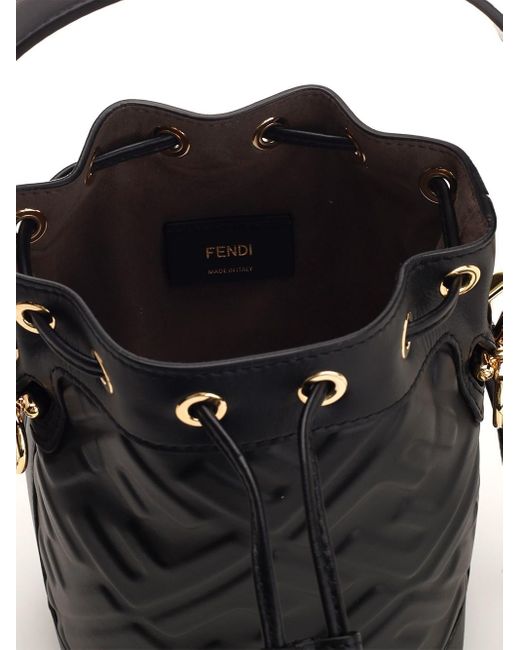 Fendi Black Mini "mon Tresor" Bucket Bag