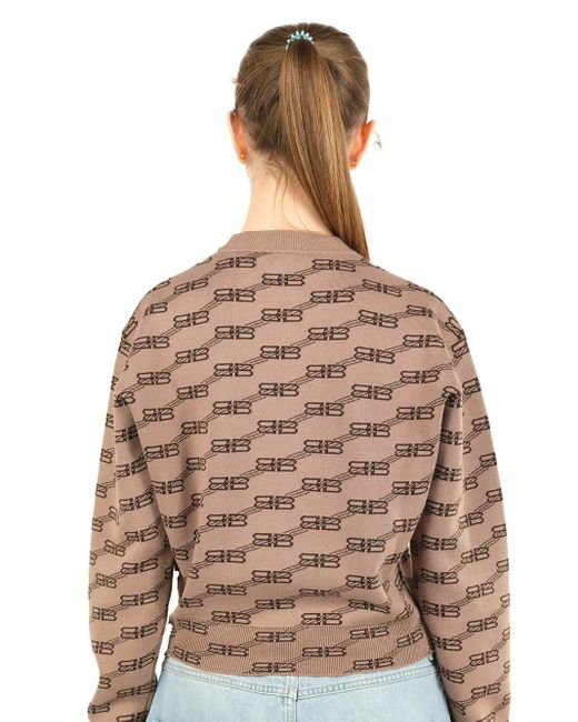 Balenciaga Natural Bb Monogram Sweater