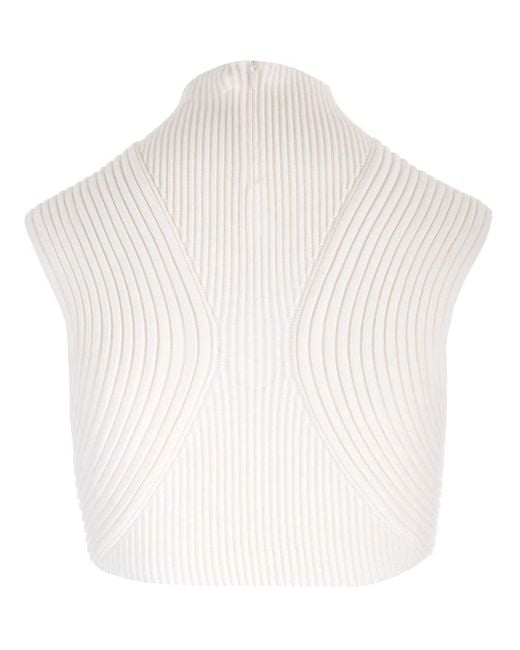Chloé White Knitted Crop Top