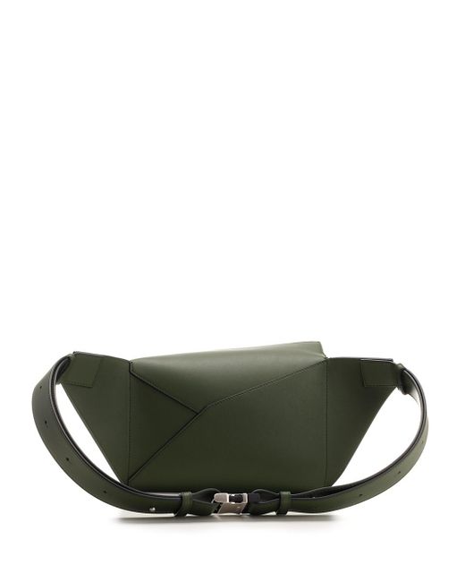 Loewe Gray Small Green "puzzle" Bumbag for men