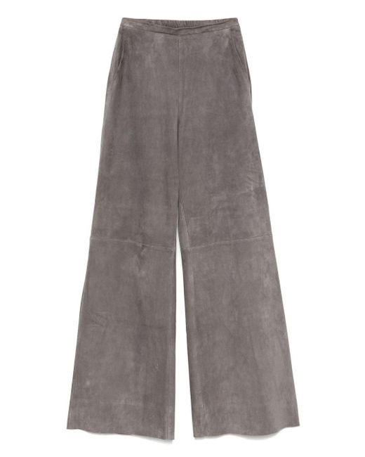 Forte Forte Brown Lightweight Suede Trousers