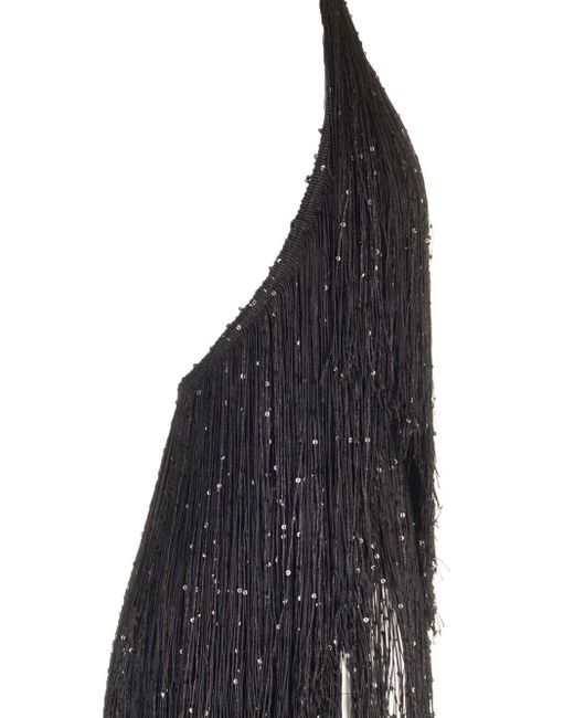 ROTATE BIRGER CHRISTENSEN Mini Dress With Black Sequin Fringes