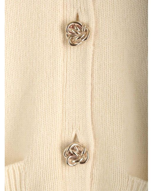 Chloé Natural Cashmere Knit Loose Cardigan
