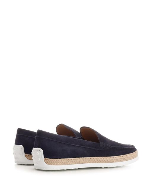 Tod's Blue Slip On Loafers