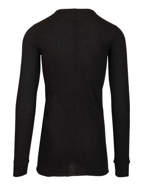 Rick Owens Black Long-sleeved T-shirt