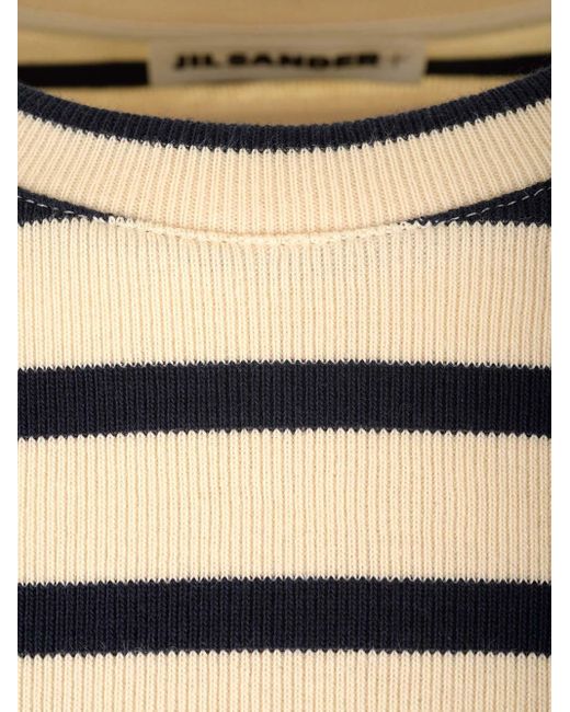 Jil Sander Black + Striped Jersey T-shirt