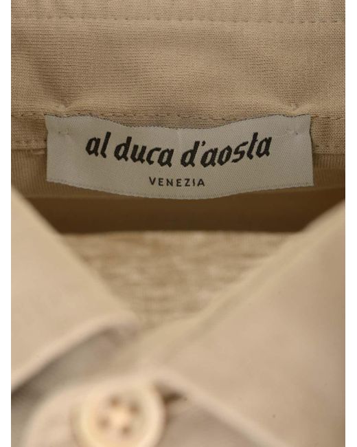 Al Duca D'aosta Natural Beige Knit Shirt for men