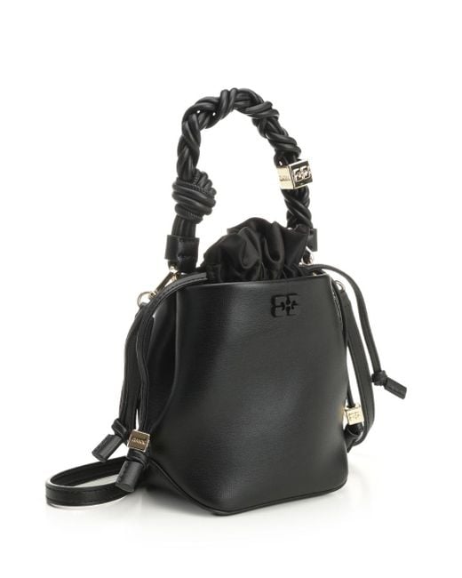 Ganni Black Mini Bou Bucket Bag