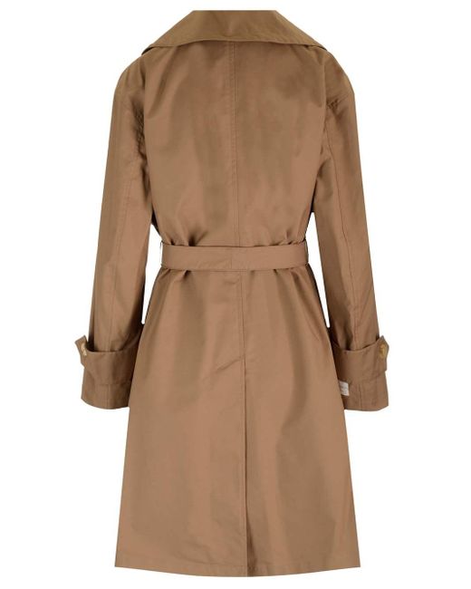 Max Mara The Cube Natural Short Double-breasted Trench Coat