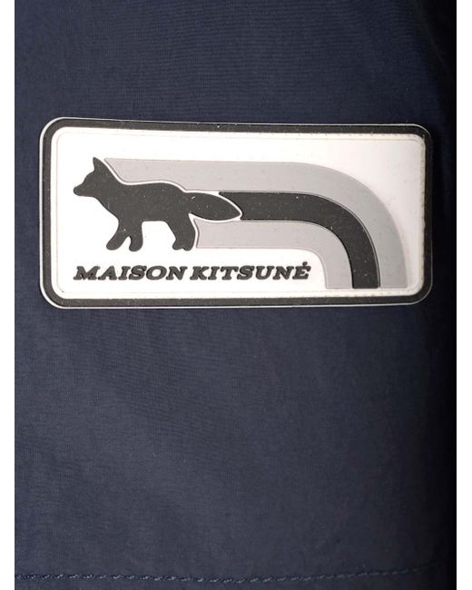 Maison Kitsuné Gray Windbreaker In Technical Fabric for men