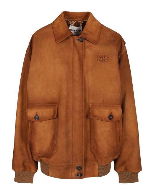 Miu Miu Brown Suede Jacket