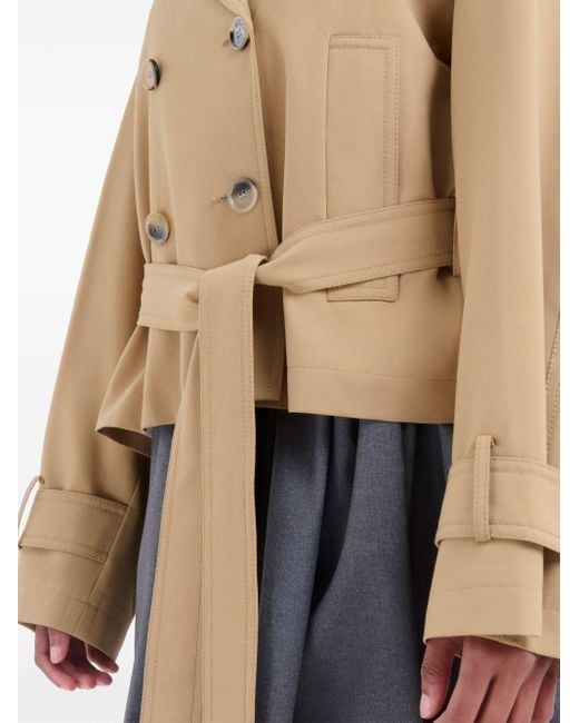 【関税&送料込】Marni Short Trench Coat With Belt Marni Short Trench Coat With Belt Jackets in Natural | Lyst