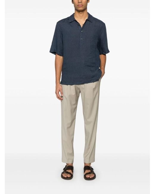Barena Blue Mola Linen Shirt for men