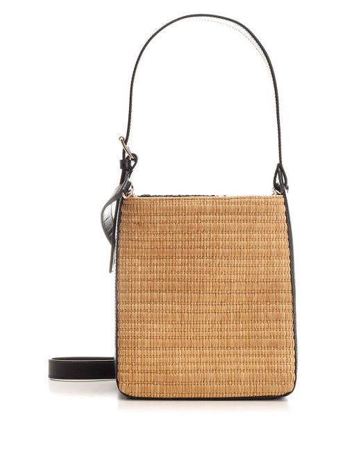 A.P.C. Natural Leather And Raffia Virginie Small Tote